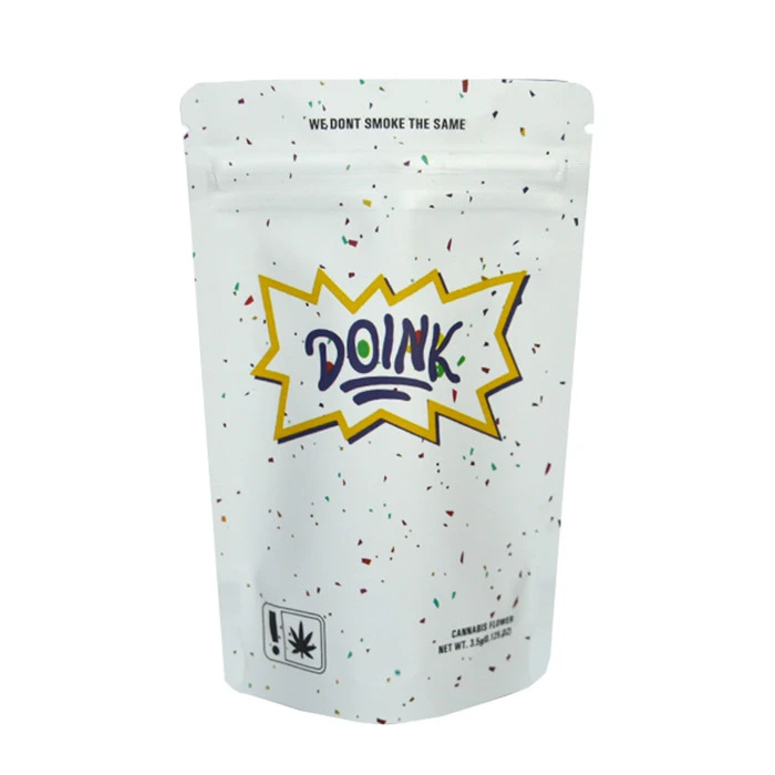 Doypack заблокирован внутри запаха Prafe Presect Sags Glossy Finish White Mylar FDA