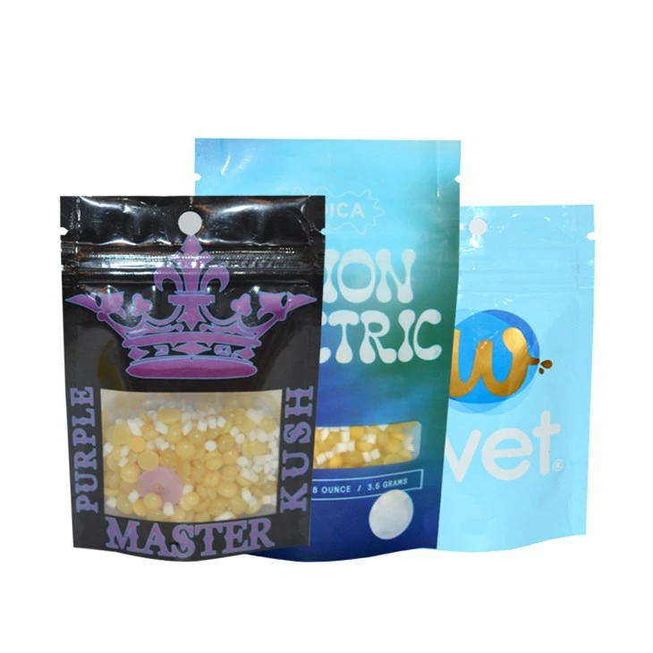 Inside Foil Medical Cannabis Ziplock Bags FDA Passed With Kush Cannabis Logo