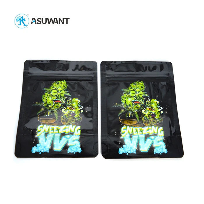 Opaque Medical Marijuana Edible Packaging Punches , Odour Proof Bags For Cannabis Concentrate Packaging