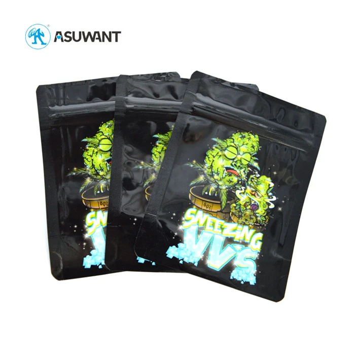 Opaque Medical Marijuana Edible Packaging Punches , Odour Proof Bags For Cannabis Concentrate Packaging