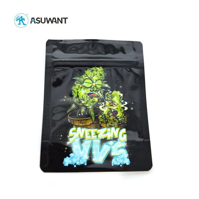 Opaque Medical Marijuana Edible Packaging Punches , Odour Proof Bags For Cannabis Concentrate Packaging