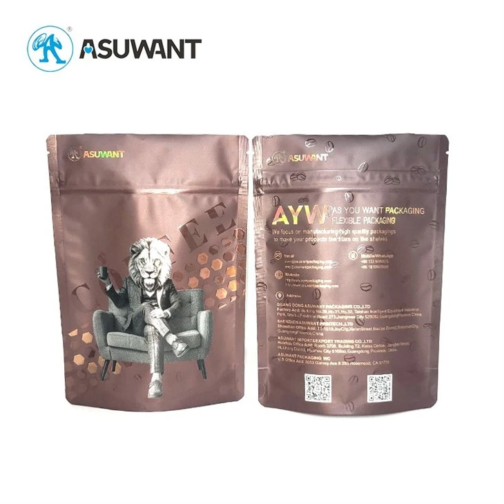 Digital Printing Hot Samping BRC 3D Raised Embossed UV Reverse Matte Texture Custom Stand Up Ziplock Coffee Bags best